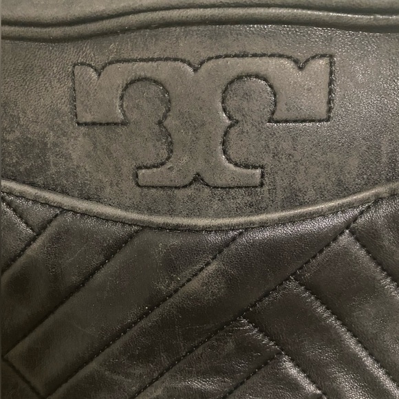 Tory Burch Alexa Stitch Quilted Camera Bag Black Crossbody - Picture 4 of 5